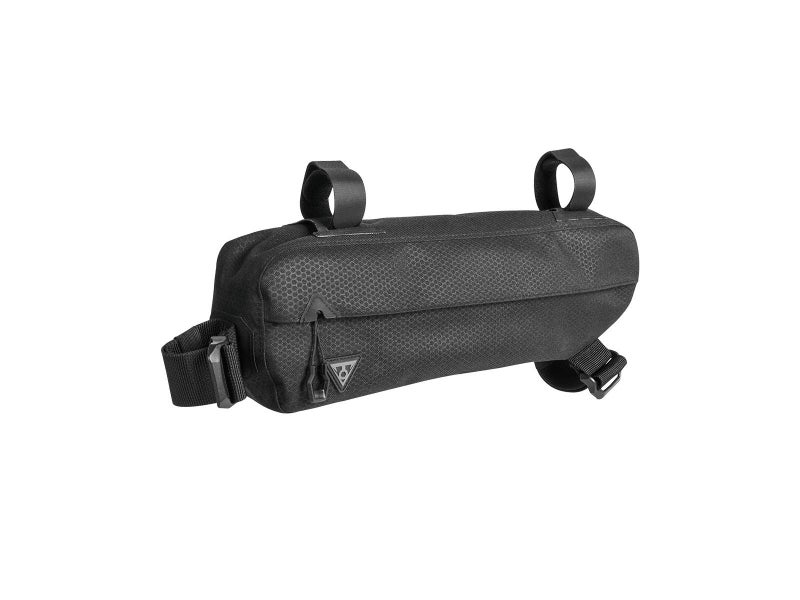 Topeak MidLoader 3L (Black) â€“ Compact Waterproof Bike Frame Bag with Dual Zippers, Durable Polyethylene & Nylon Build, and Easy Hook & Loop Mounting â€“ Ideal for Gravel, Touring & Adventure Rides - Image 1